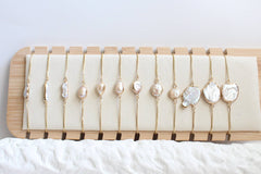 Baroque Pearl Bracelet - Unique Elegance in Gold & Stackable