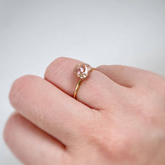 Baroque Pearl Ring, Rainbow Pearl Ring, Minimal Thin Ring