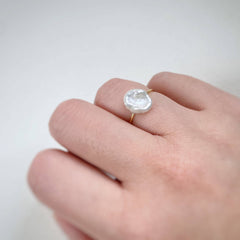 Baroque Pearl Ring, Rainbow Pearl Ring, Minimal Thin Ring